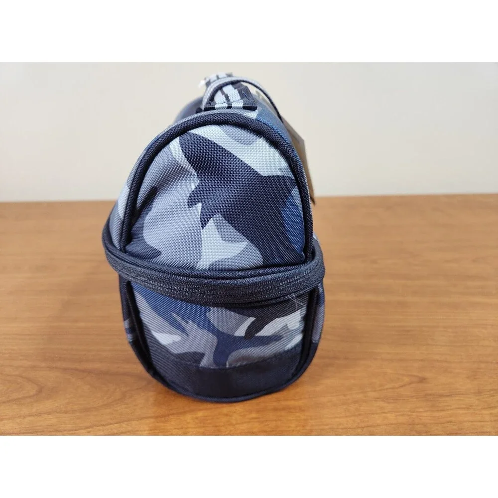 Pottery Barn Kids Mackenzie Retro Lunch Bag Blue Gray Camo NWT
